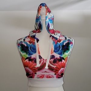 Red Fox Crop Hoodie Sweat Top